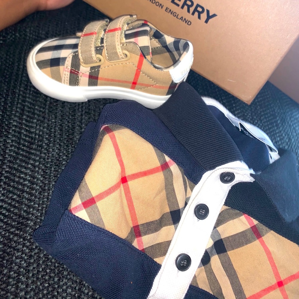 Kids Burberry shirt and shoes